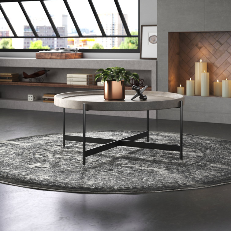 Trent Austin Design® Brookline 42" Round Wood With ConcreteCoating